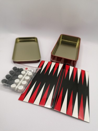 Backgammon mini blechdose - backgammon,