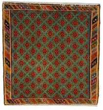 Teppich Ghashghai Handgeknüpft Perserteppich Orientteppich Tappeto rug 70x68cm