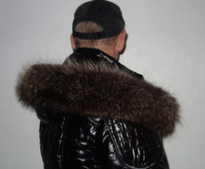 Raccoon Fur Hood Collar Real