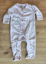 Schlafanzug, Baby, Mädchen, rosa-weiß, Häschen, Größe 62, von Sigikid