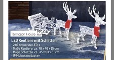Tarrington House LED Rentier mit Schlitten – 240 LEDs – Außenbeleuchtung
