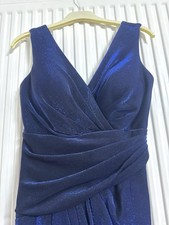 Glitzer Abendkleid Lang Navy