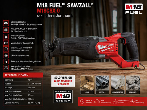 Milwaukee kraftstoff sawzall - kraftstoff,