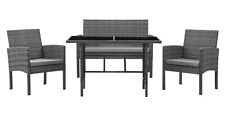 EVRE 4 Sitz Porto Garten Rattan Möbel Set Outdoor Korb Lounge Sofa Tisch