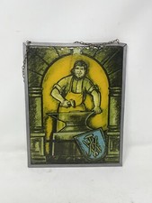 Bleiglas Bild Fenster Dekoration Buntglas Schmied Antik Vintage