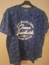 Identic - schönes, legeres T-shirt - blau - Gr. L - Motiv - Kurzarm