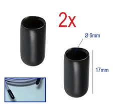 2x Gummi Tülle Schutz Kappe Ø 6mm x 17mm