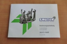Betriebsanleitung Sauter Front- Kraftheber -Zapfwelle Deutz Fahr Schlepper D DX