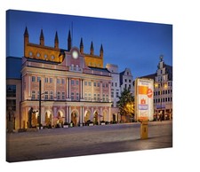 Leinwand Rostock Rathaus 90x60