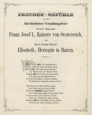 Hochzeitsanzeige Sissi Franz