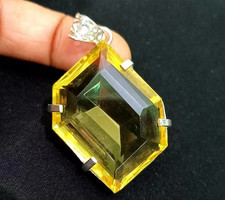 Gelber Topas-Schliff-Anhänger
