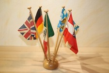Tischrondell 5x Fahnen Fahnenstäder, Tischfahne, H 40cm, Bayern, Österreich, D