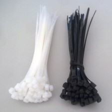 Kabelbinder Kabelstrapse Schwarz Weiß Kabelband Binder UV EU-Qualität 2,5x200mm