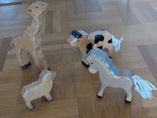 HOLZTIGER GIRAFFE KOPF HOCH Esel Schaf Kuh NEUWERTIG Super Zustand