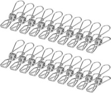 100x Edelstahl Wäscheklammern
