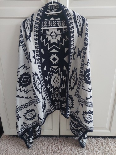 Cardigan schwarz weiß m - schwarz, gr.