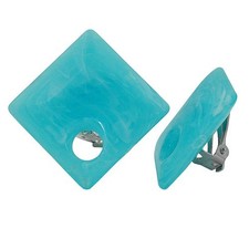 Clip ohrring 25x25mm - ohrring, viereck