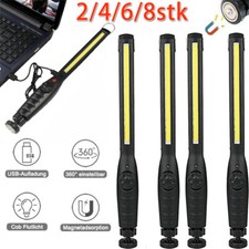 8X COB LED KFZ Arbeitsleuchte Akku Werkstattlampe Handlampe Magnet Stablampe USB