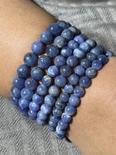 Tansanit Tanzanite Armband AAA Stretch 6-8mm Heilstein Edelstein Naturstein