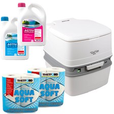 Not-Toilette-Set Porta Potti Qube 365 Reinigungskonzentrat Toilettenpapier