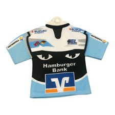 Minikit Hamburger bank hellblau/ bunt  14x20 cm