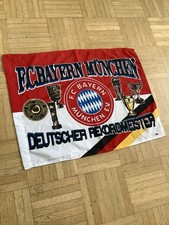 ?FC BAYERN MÜNCHEN⚪️ FAHNE # FLAGGE - 90er Jahre Vintage ⚽️ FUßBALL BUNDESLIGA