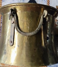 Übertopf Messing alt mit 2 Henkeln
