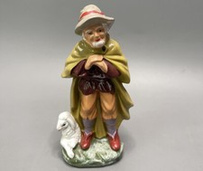 ERHALTUNG Pappmache Schäfer 12,5cm Figur f Krippe Weihnachten Krippenfigur Hirte