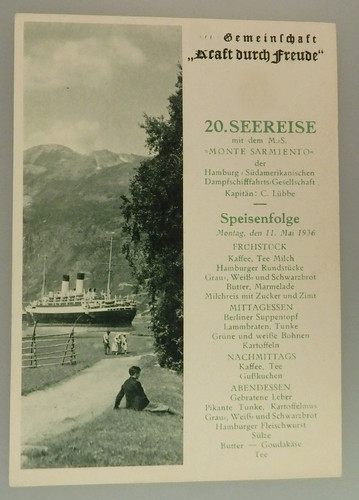 Postkarte speisekarte hamburg - postkarte,
