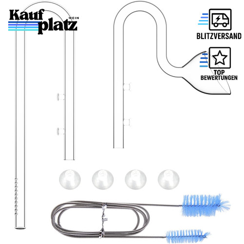 Aquarium glass lily pipes - glass,