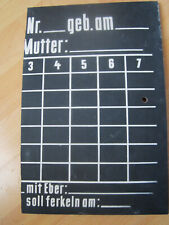 ALTES  SCHILD: DDR - LPG - TIERZUCHT- SCHWEINESTALL