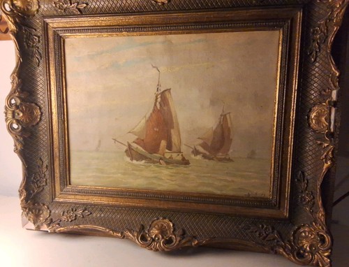Antik maritim oelbild - antik,