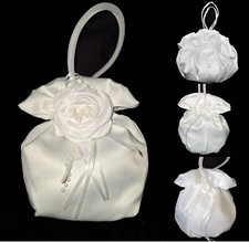 Beutel Satin Täschchen weiß