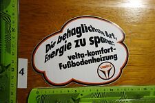 Alter Aufkleber Heizung Sanitär VELTA FUSSBODENHEIZUNG