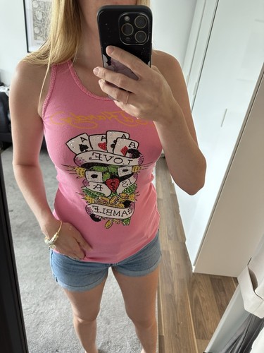 Hardy shirt tanktop pink - t-shirt,