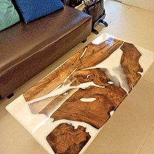 Weißer Epoxidharz Tisch -