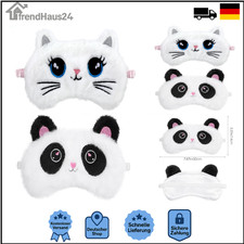 2 Stück Plüsch Schlafmaske