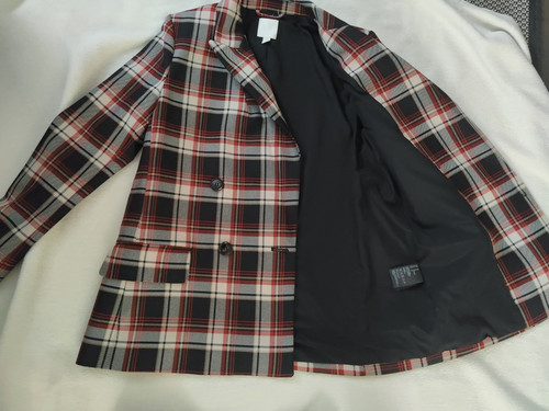Jacke 42 rot beige - jacke,