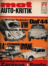 Zeitschrift MOT Auto Journal #23 1967 4.11.67 VW Käfer DAF 44 Citroen Dyane