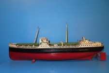 30er Jahre  Fleischmann Blech  Tanker/Tankschiff  Uhrwerksantrieb 55cm  #7768