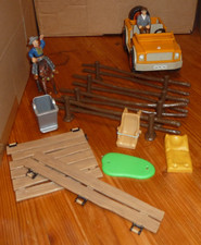 Schleich - Ersatzteile, Figuren, Zaunteile,Fahrzeug, Konvolut