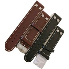 2X Laco Fliegeruhr Original Leder  Armbänder  Aus Echtem Leder . * 22 MM*