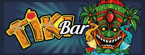 Holzschild 10x27 tiki - cm, bar
