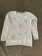 Bluhmod Pullover Damen Hellblau mit Sterne Größe S