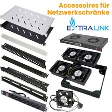 19" Zoll Netzwerkschrank Zubehör Patchpanel Ventilatoren Frontplatte Ablage