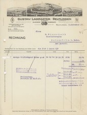 Rechnung Reutlingen Lamparter Gustav Anzüge Kleidung Winzrieth Rotenfels 1927