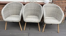 4 Gartenstühle Korbgeflecht