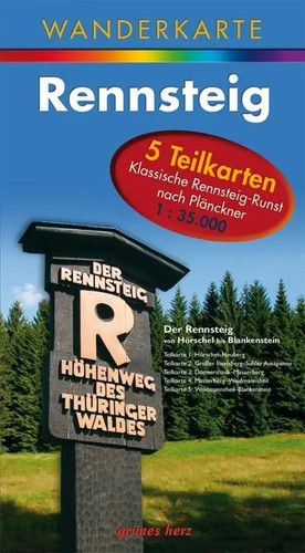 Wanderkarte rennsteig 5 - rennsteig, |