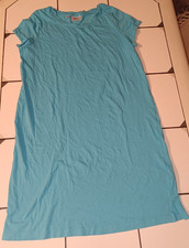 bonprix Kleid Damenkleid Gr.S 36/38 Kuzarm Jersey Baumwolle Shirtkleid Türkis