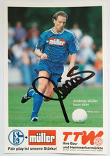 Andreas Müller FC Schalke handsignierte Autogrammkarte 1993-94 Eurofighter  S04